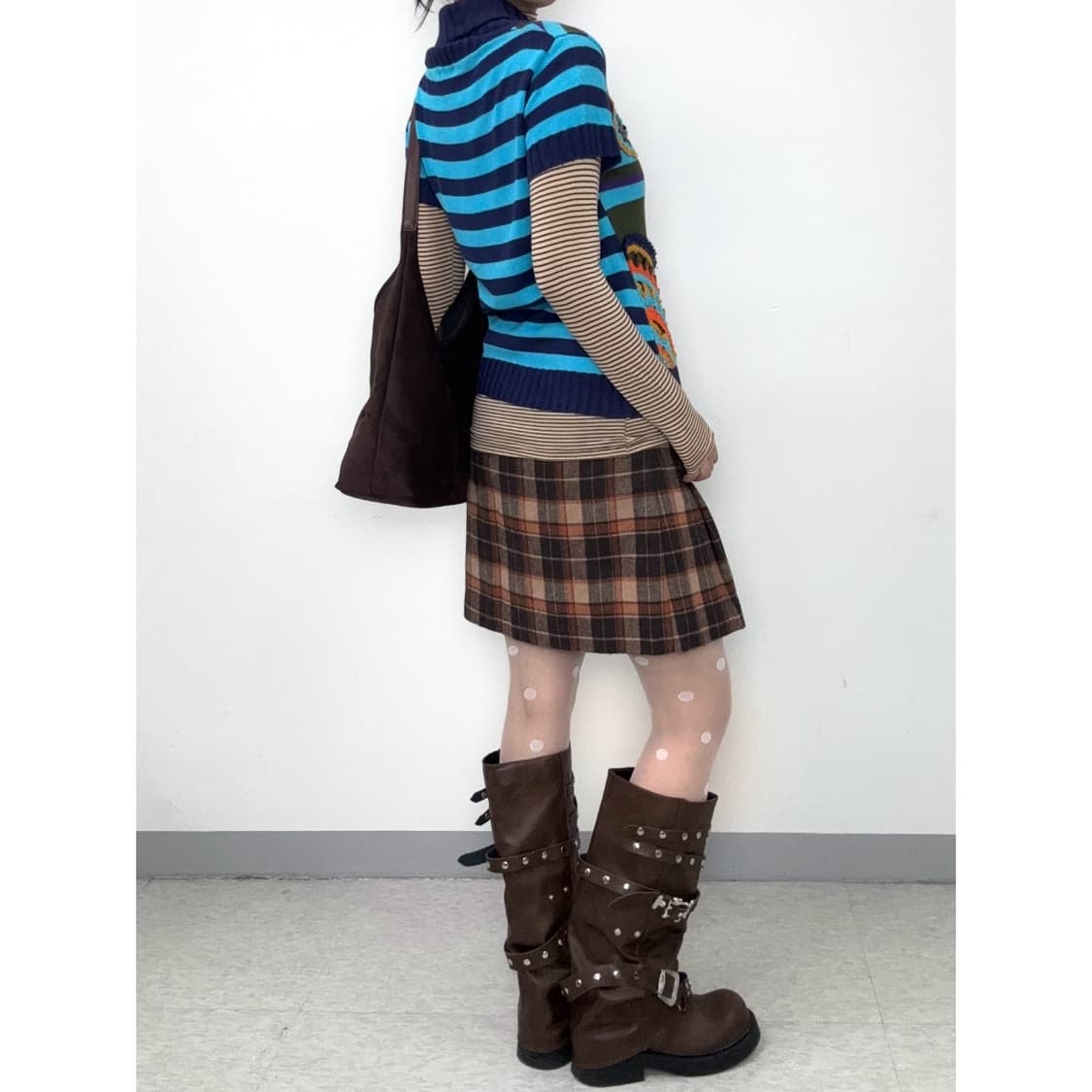 빈티지 유니크 하프 니트 상품이미지4