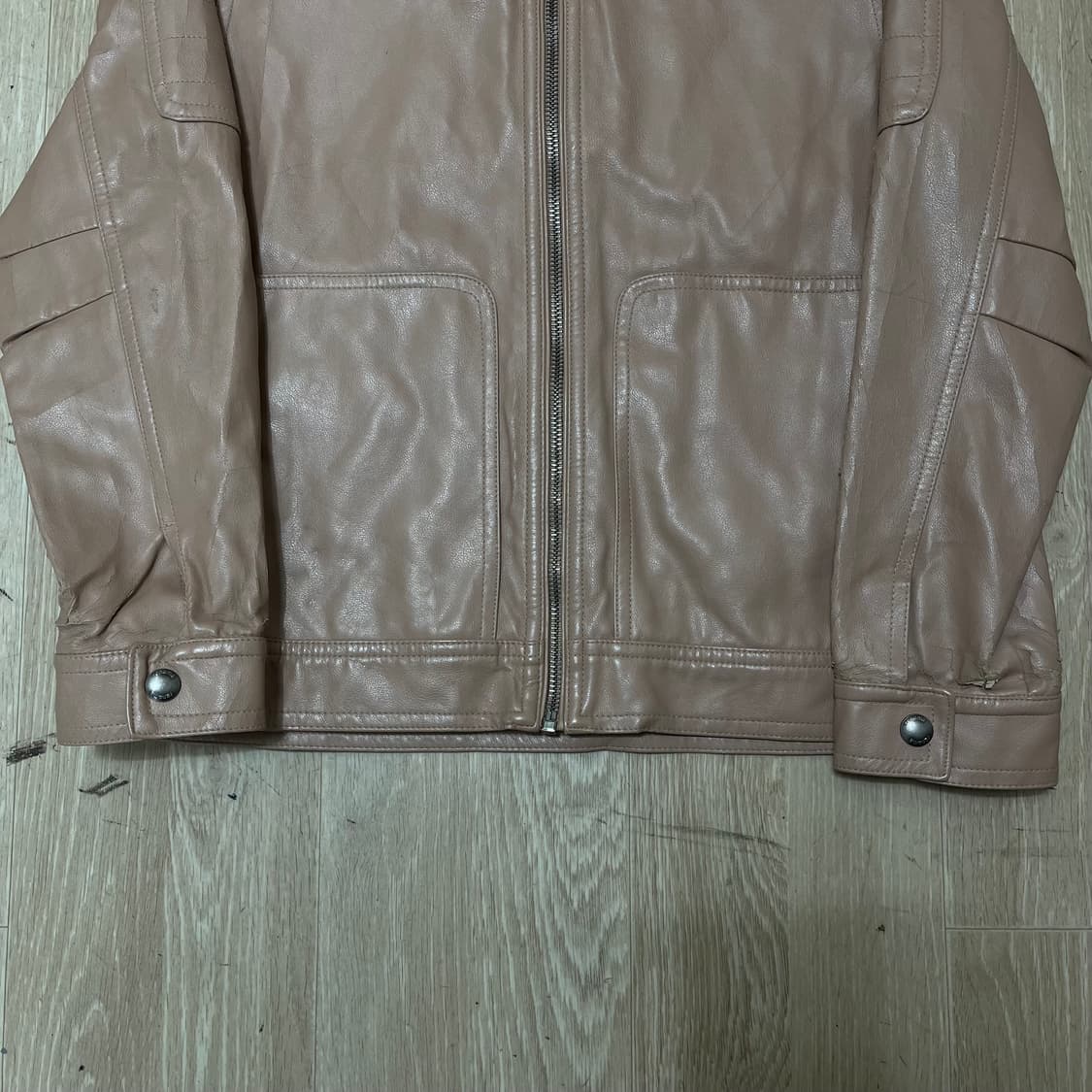 레노마 레더 바이커 가죽 자켓 140/10-11세 상품이미지6