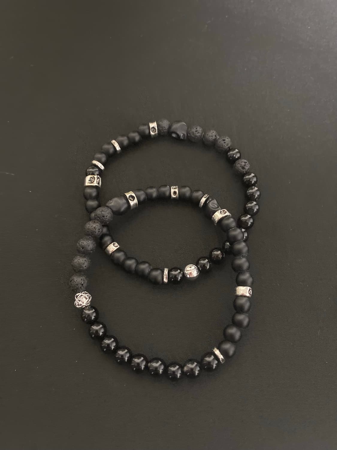 블랙 레이어드 팔찌 2개 set 상품이미지5