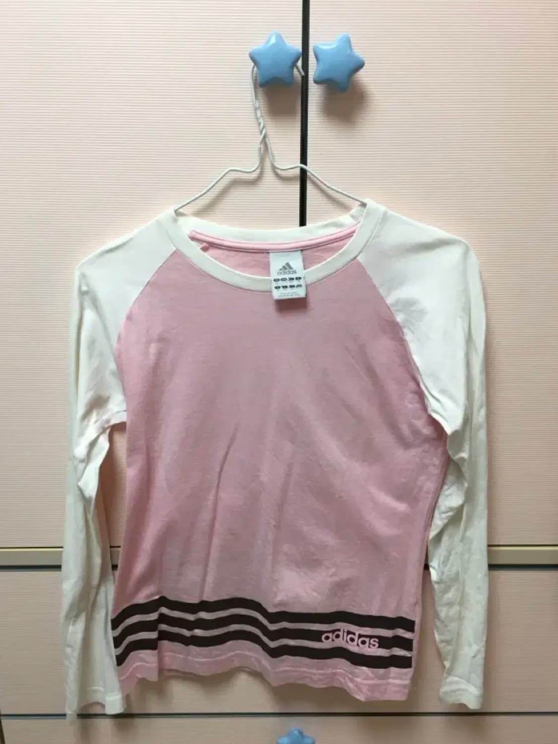 아디다스 삼선 딸기우유 나그랑 롱슬리브 빈티지 stc 구매 상품이미지2