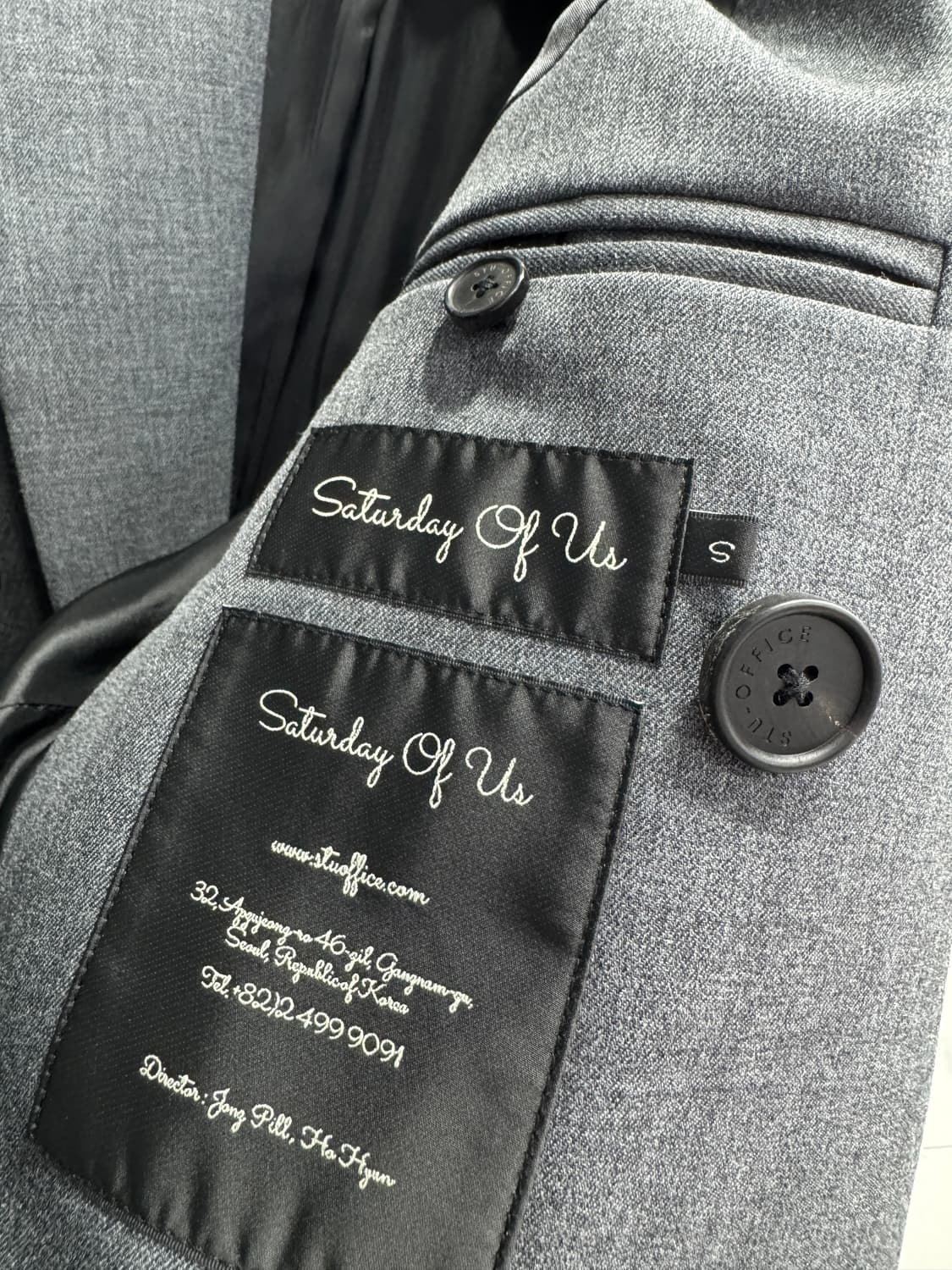 STU 더블 블레이져 미드 그레이 S사이즈 상품이미지4