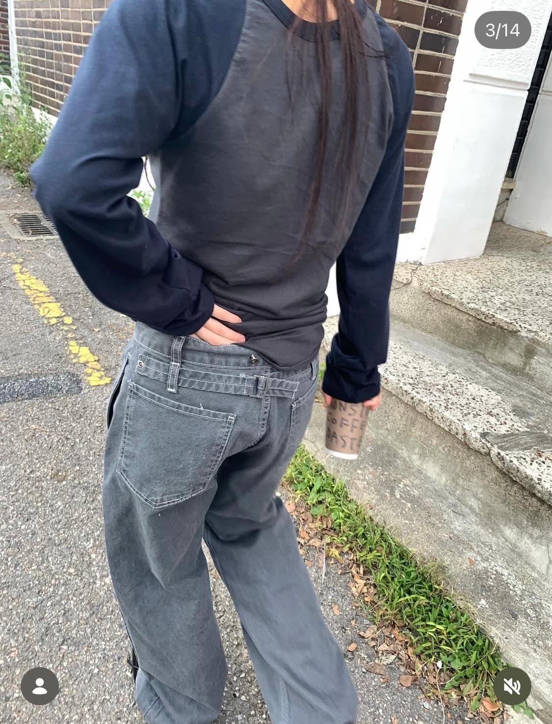 whoisshe 버튼 로우 진(ash) 상품이미지5