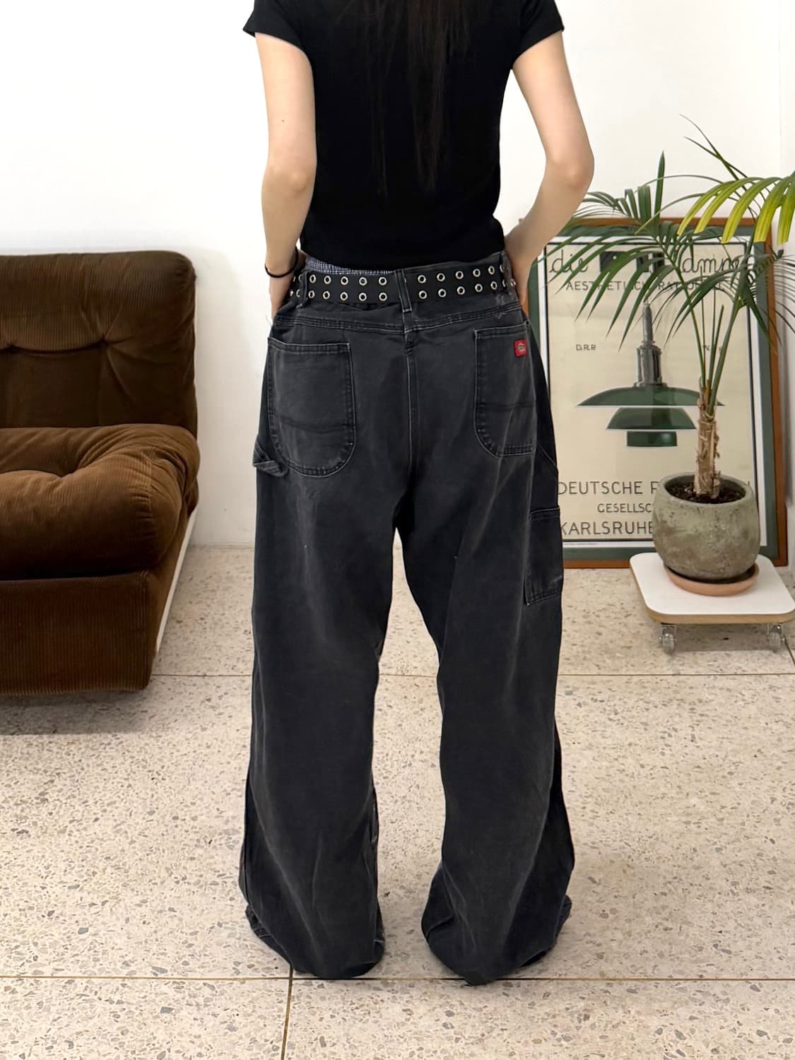 90s'커스텀 디키즈 워크팬츠 회색 상품이미지2