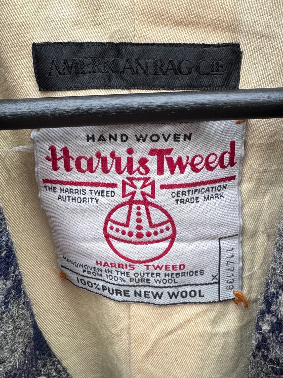 아메리칸렉시 x 해리스트위드 체크패턴 울 자켓 상품이미지4