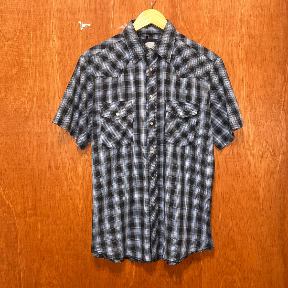 Wrangler 랭글러 체크 웨스턴 반팔 셔츠 상품이미지1