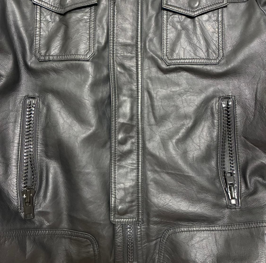 에디슬리먼 맛 램스킨 가죽자켓 블랙 상품이미지6