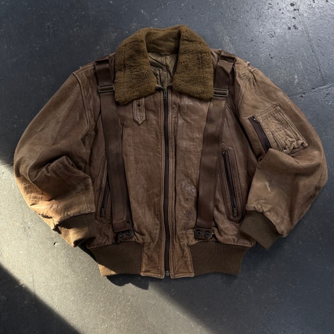 100 멘즈비기 Men's Bigi 양가죽 봄버 자켓 상품이미지1