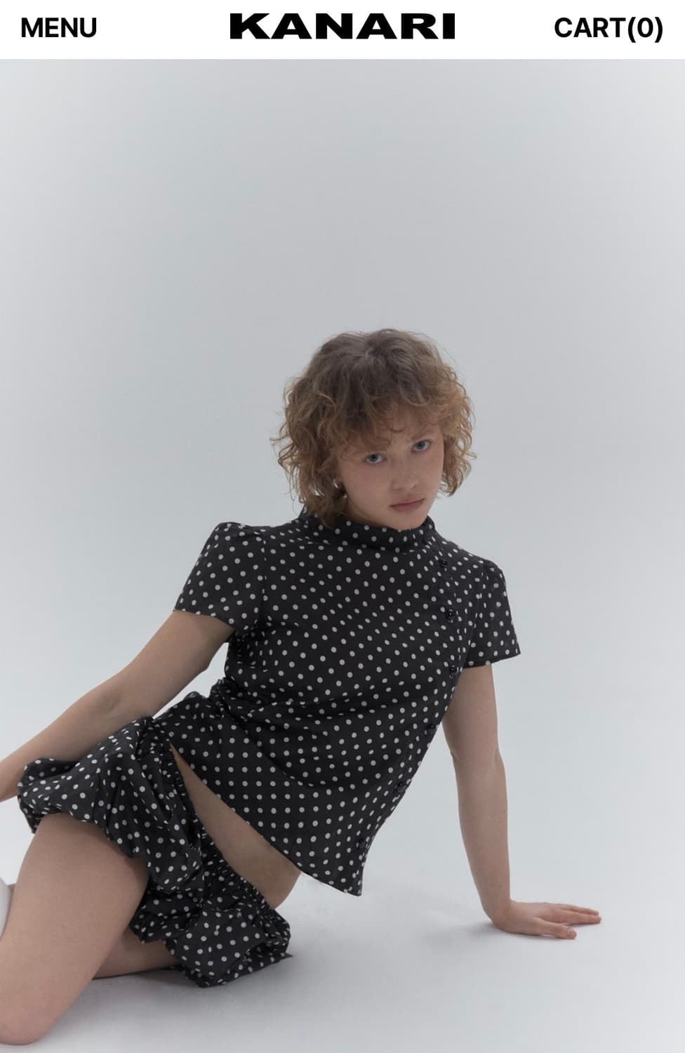 카나리 도트 반팔 셔츠 SHORT SLEEVE PUFF SHIRT  상품이미지3