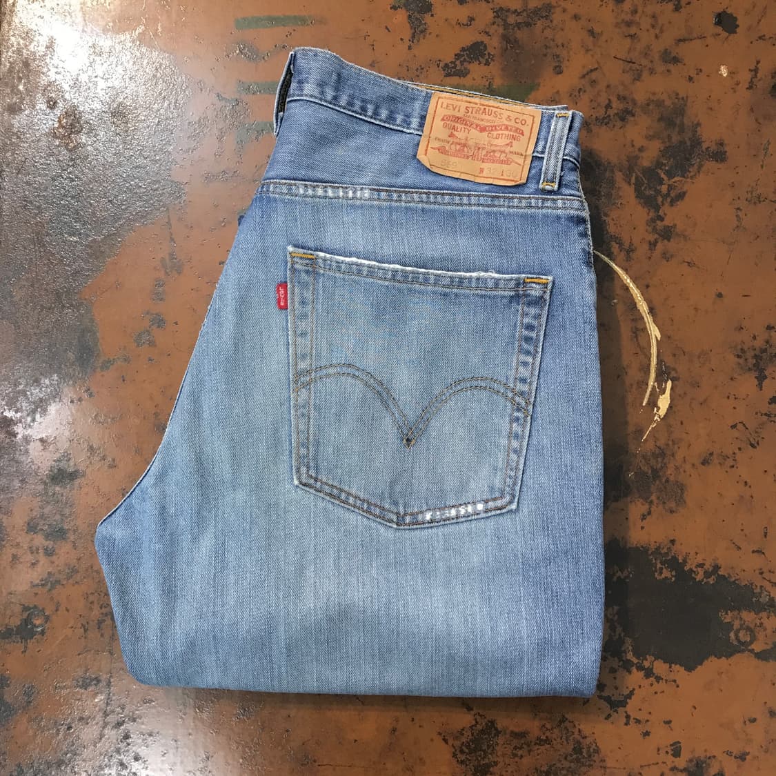 리바이스 569 연 중청 워시드 데님 팬츠 허리 33 34 사이즈 상품이미지1