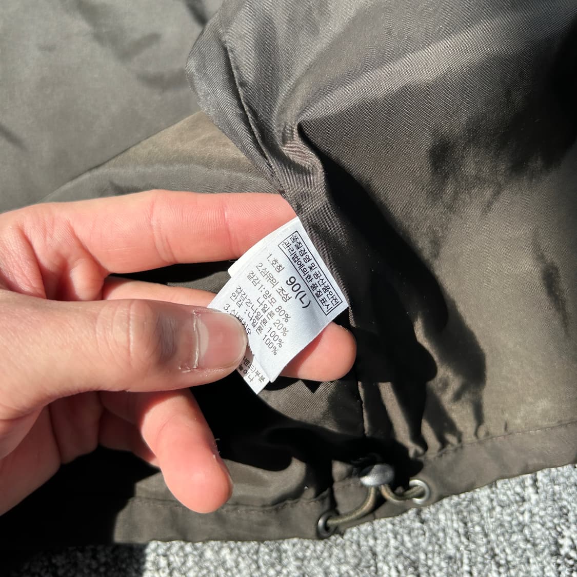 노스페이스 카키 후드 바람막이 자켓 상품이미지9