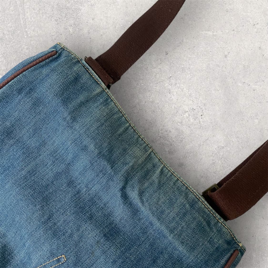 올드 빈폴 데님 레더 크로스백(B295) 상품이미지9