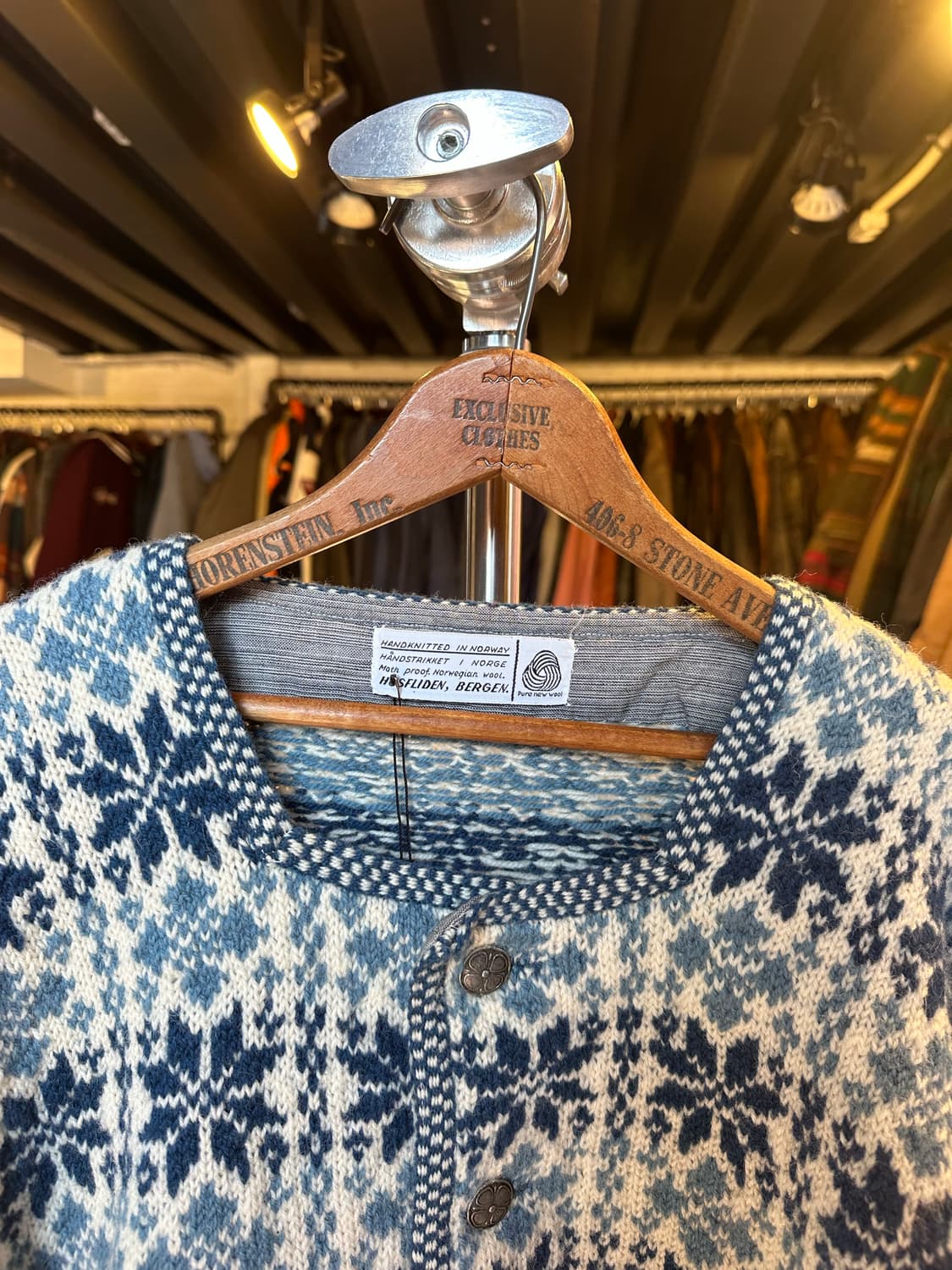 Husfliden Bergen 핸드니트 헤비 울 노르딕 스웨터 상품이미지3