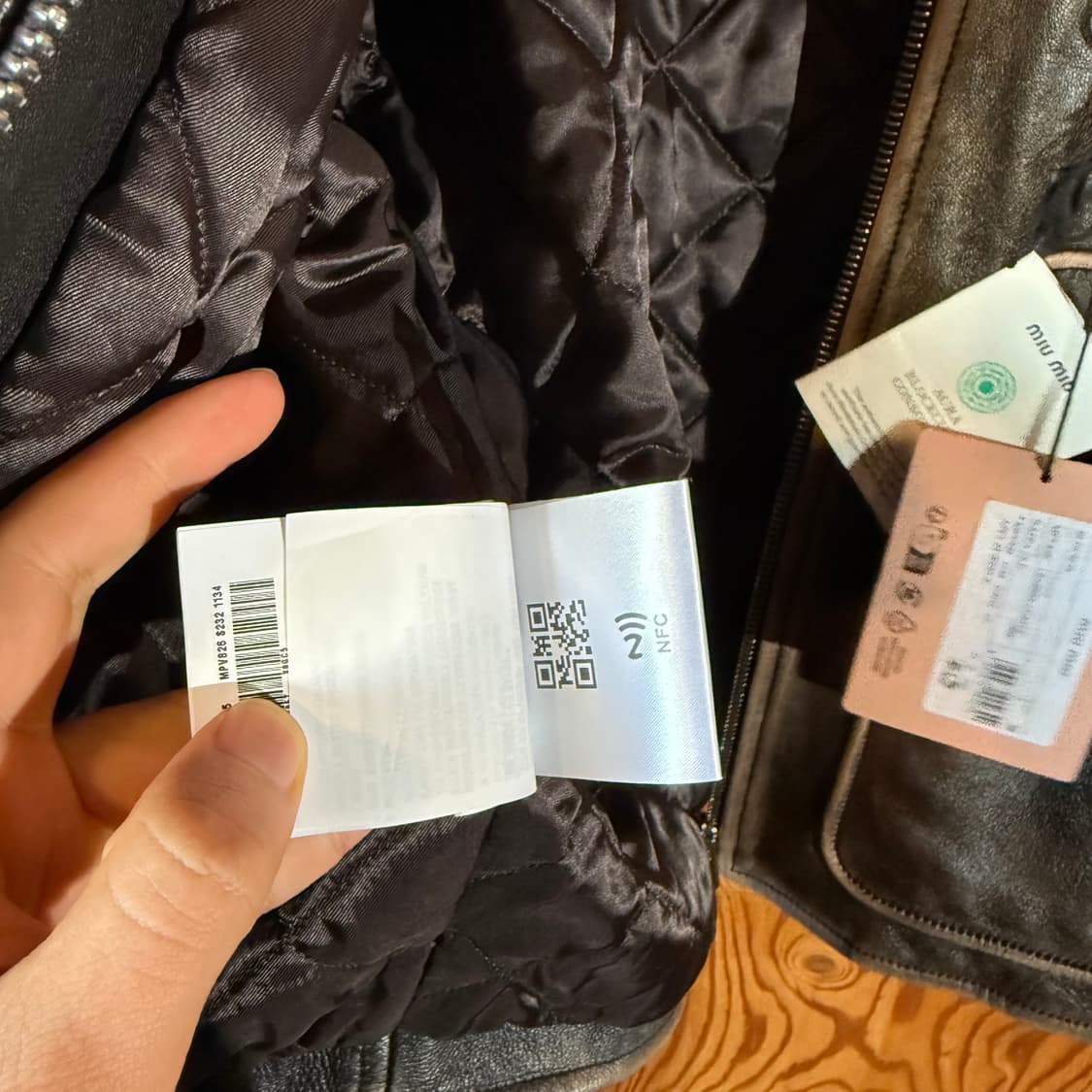  미우미우 나파 레더 시어링 가죽 자켓  상품이미지7