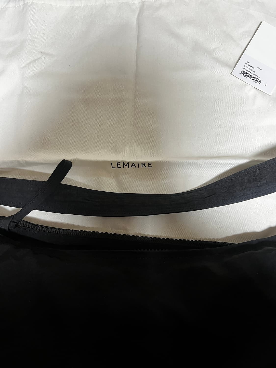 Lemaire 소프트 게임백 라지 블랙 상품이미지5