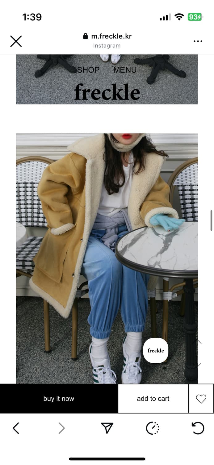 버터 리버시블 쉬어링 하프 코트 + 구매 시 코디 된 바라클라바 무료! 상품이미지3