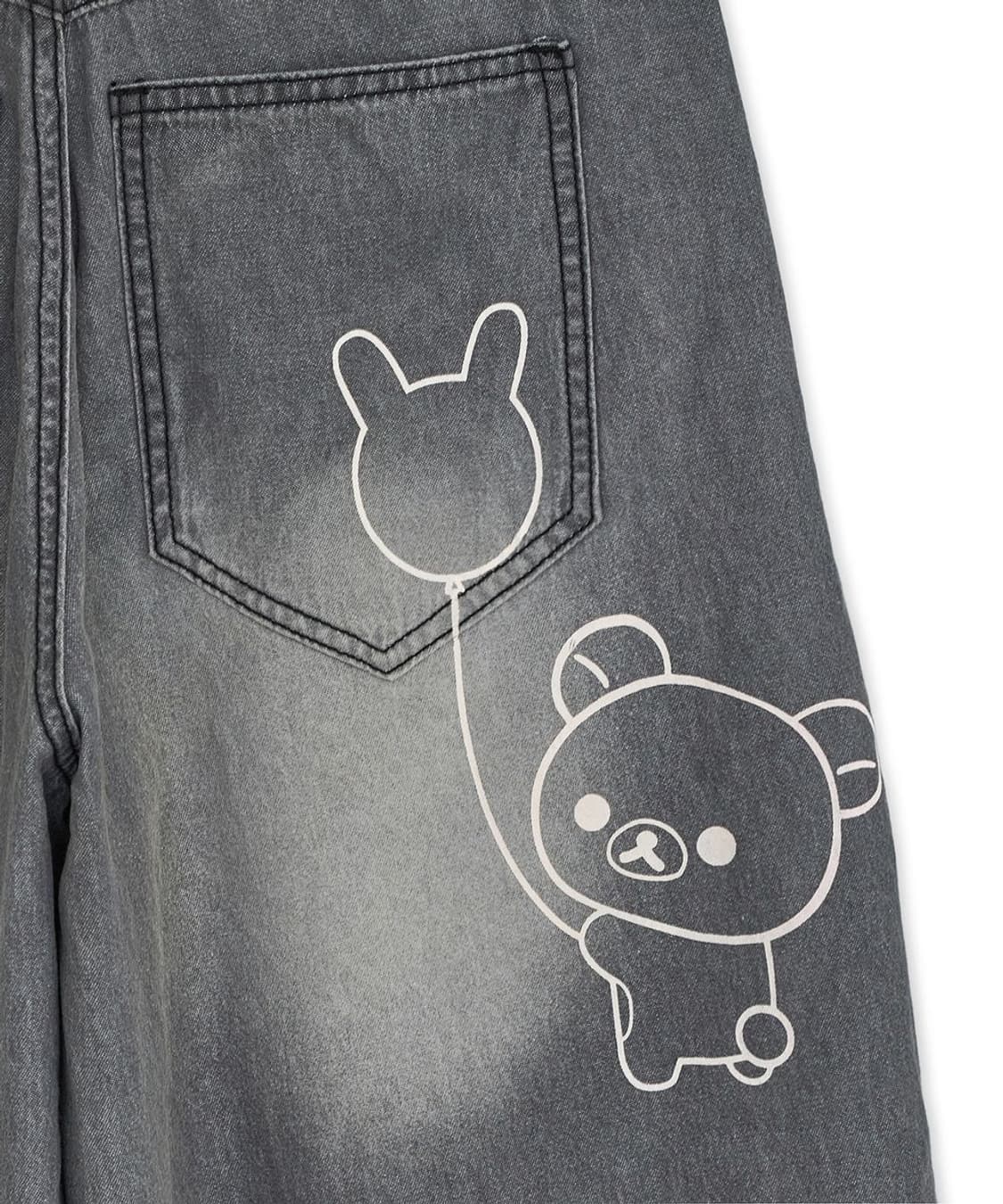 허그유어스킨 코리락쿠마 워시드 진 데님 팬츠 다크 그레이 바지 상품이미지1