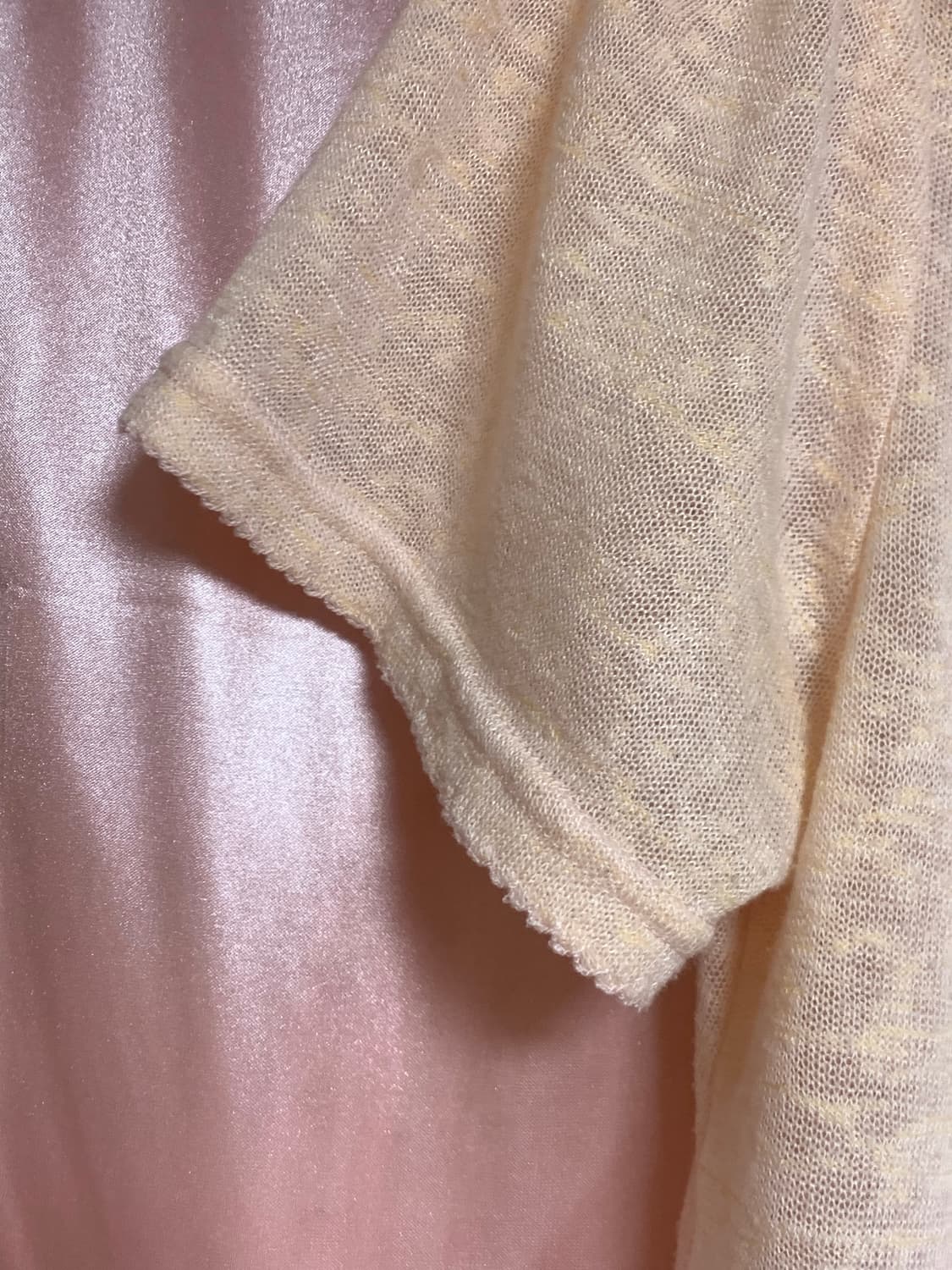 빈티지 레이스 니트 블라우스 갸루 모리 상품이미지5