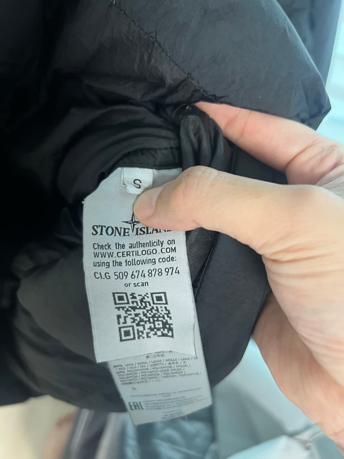 [새상품급] 스톤아일랜드 크링클 렙스 덕다운 롱패딩 블랙 S 상품이미지6