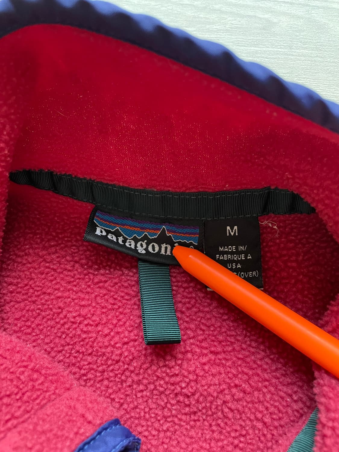 90s 파타고니아 신칠라 라즈베리 퍼플 빈티지 플리스 상품이미지3