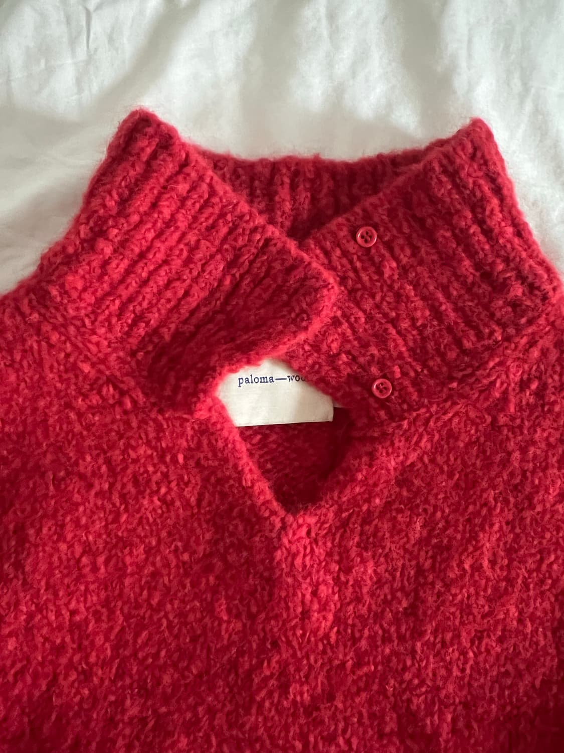 팔로마울 레드 니트 상품이미지3