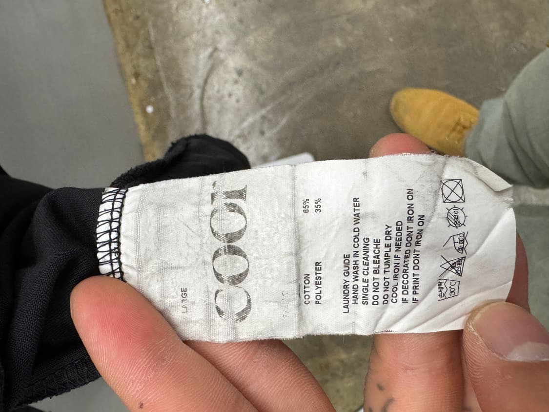 쿠어 기본 반팔티 블랙 L 상품이미지4