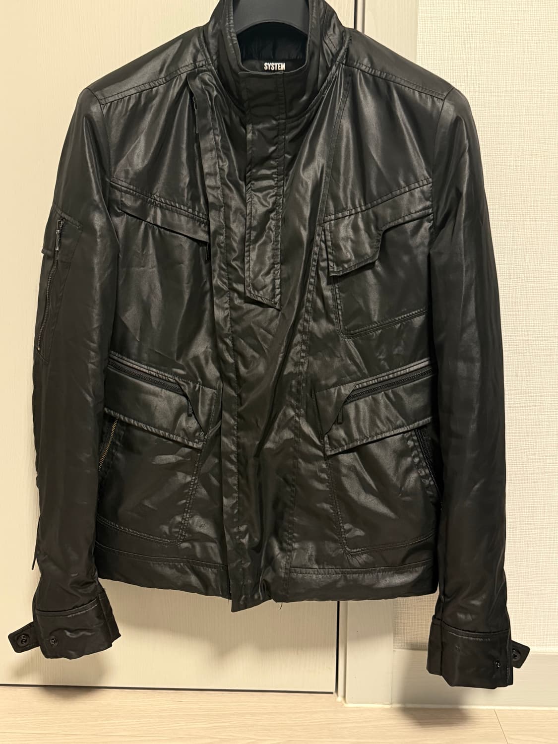 시스템 사선집업 포켓 고딕 자켓 상품이미지1