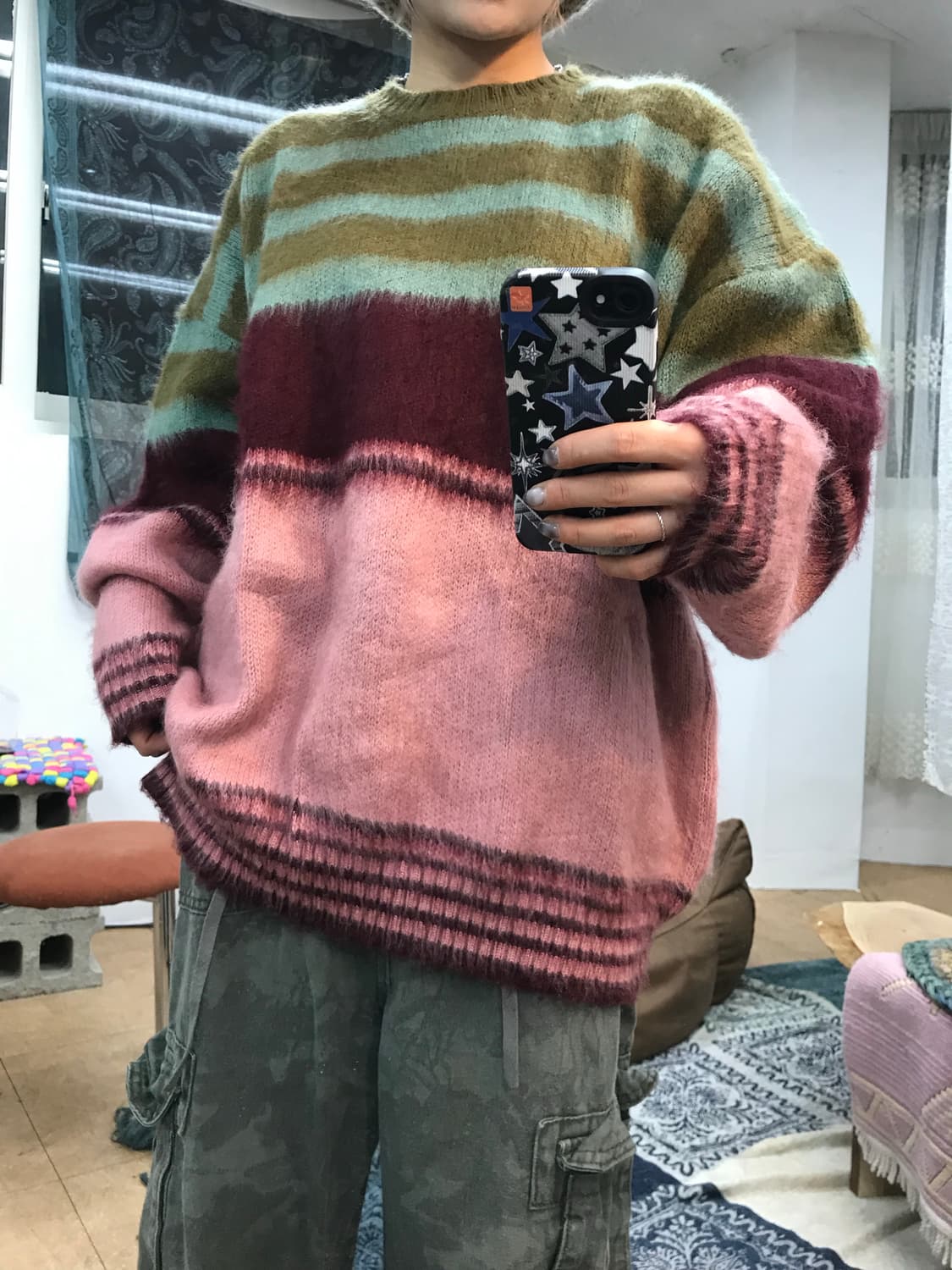 빈티지 스트라이프 울 니트 상품이미지2