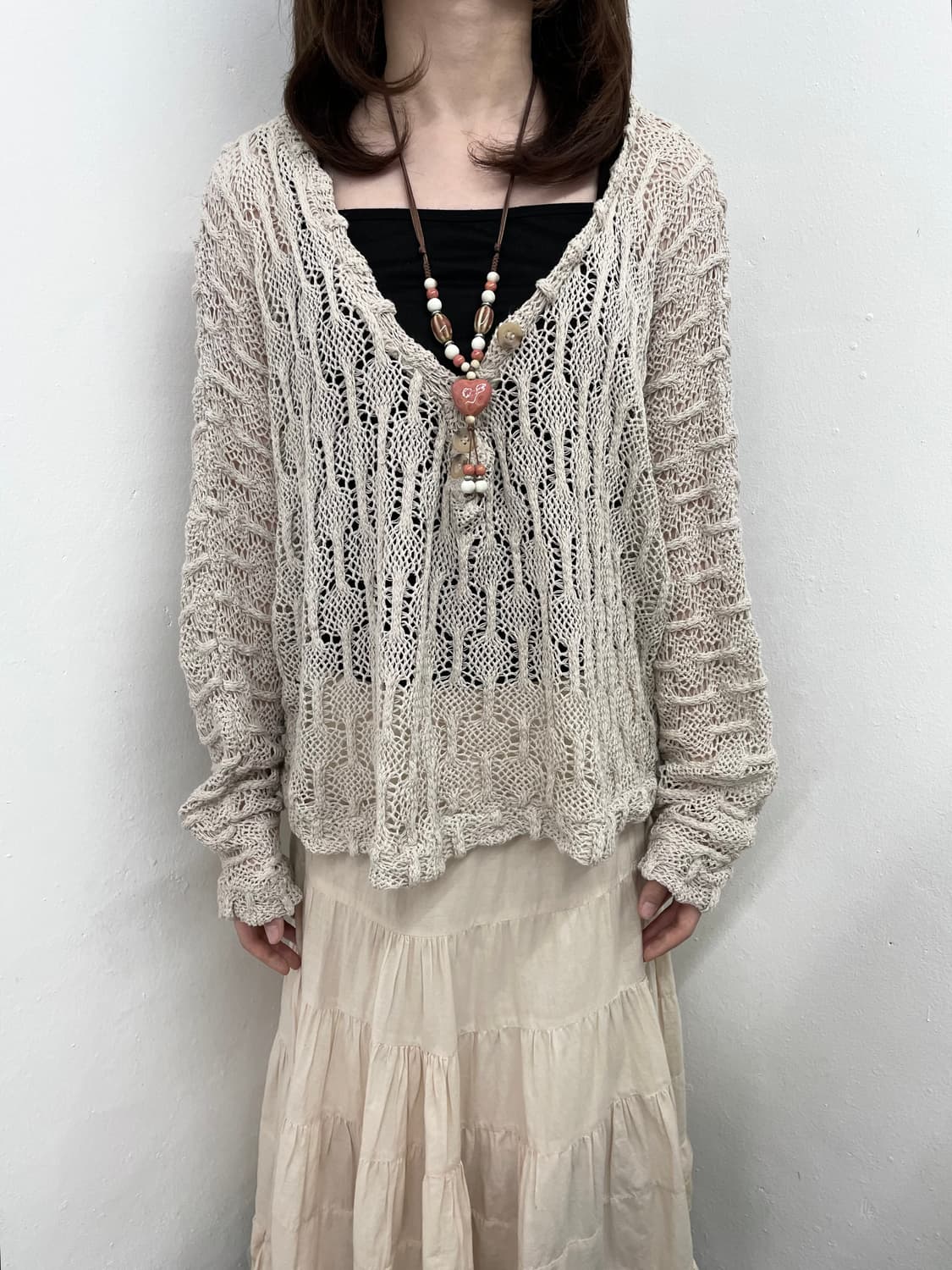 모리 그런지 버튼 루즈 탑 상품이미지4