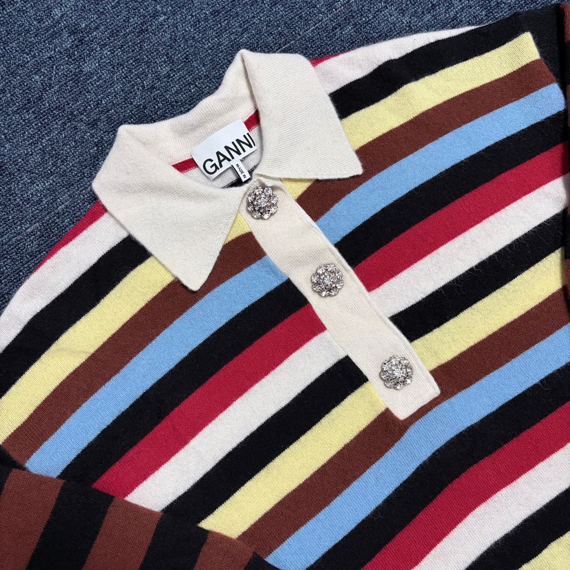GANNI 캐시미어 폴로 셔츠 상품이미지3