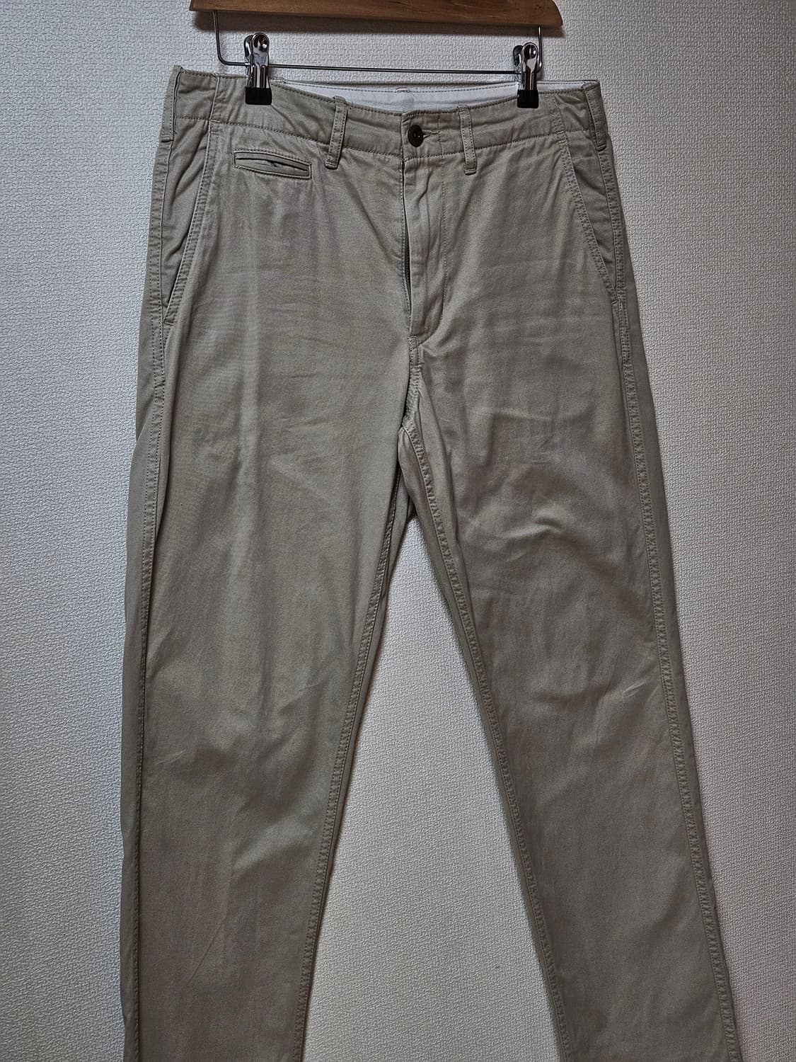 유니클로 빈티지 노턱 치노 베이지 상품이미지4