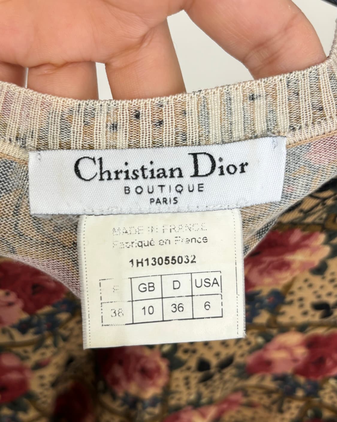 크리스찬 디올 플라워 빈티지 브이넥 니트 상품이미지7