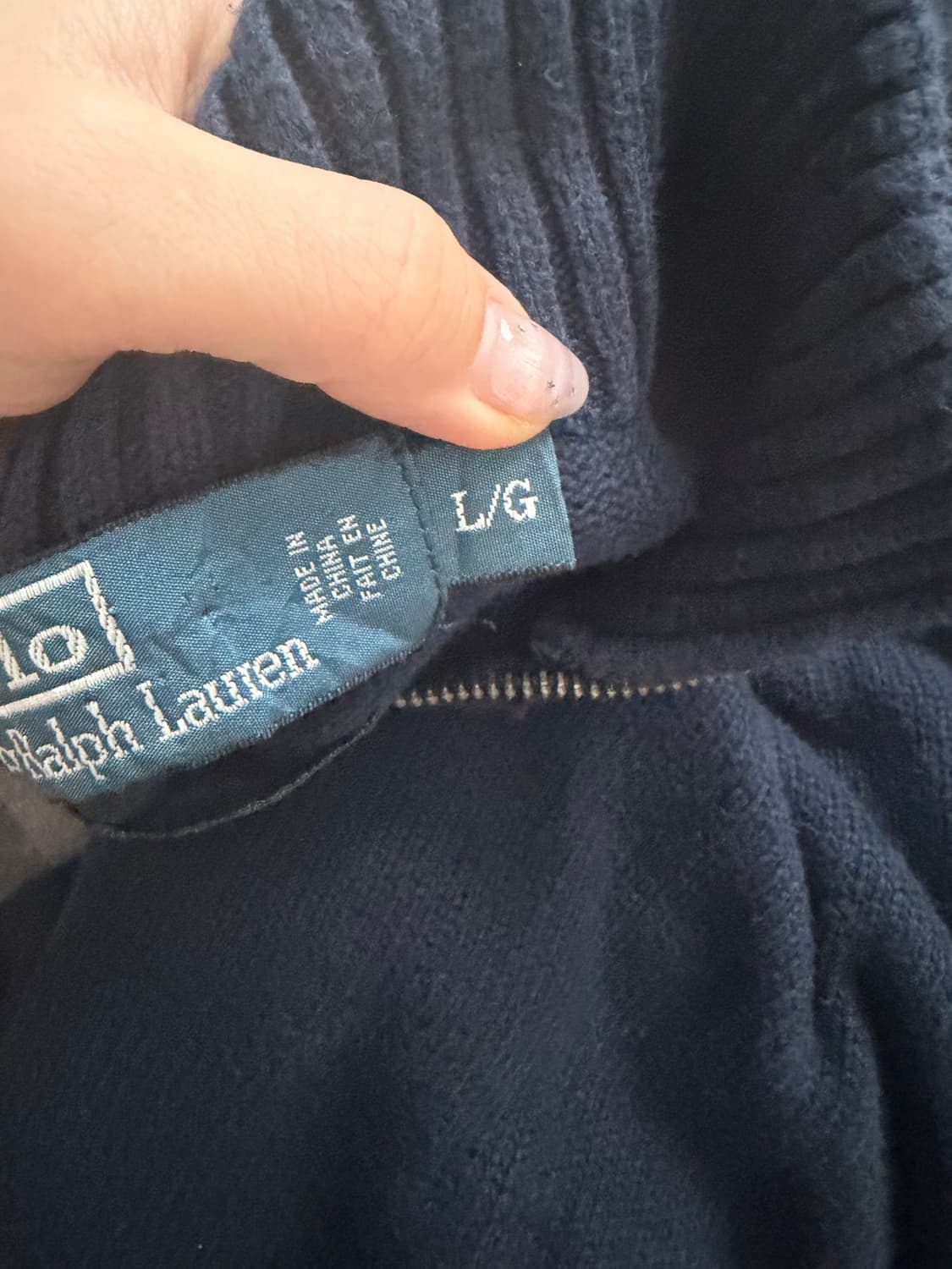 폴로 랄프로렌 네이비 하프집업 니트 상품이미지4