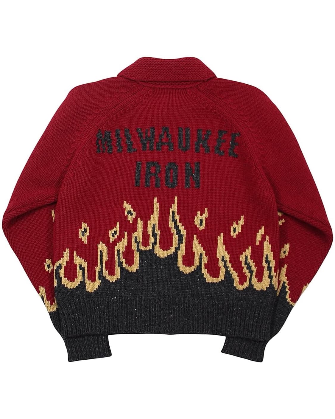 1990s 할리데이비슨 플레임 울 코위찬 집업 스웨터 빈티지 상품이미지2