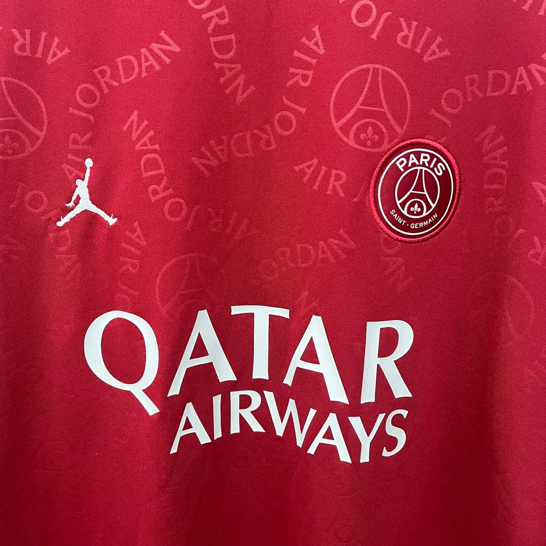 PSG 조던 Qatar 반팔 티셔츠 버건디 남성XL 상품이미지3