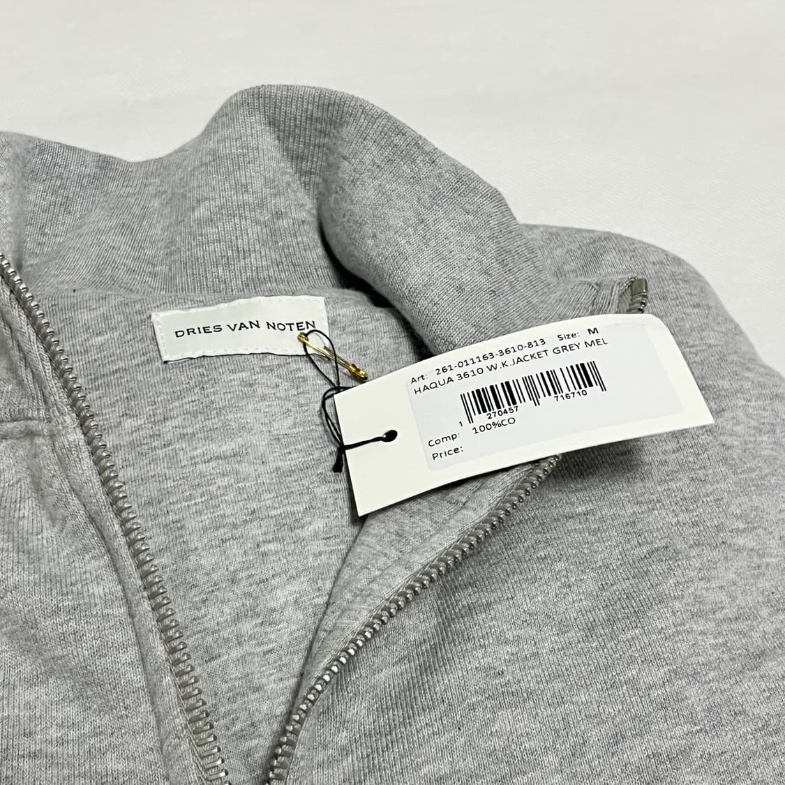 [M]드리스반노튼 26ss Draped 저지 자켓/그레이 상품이미지4
