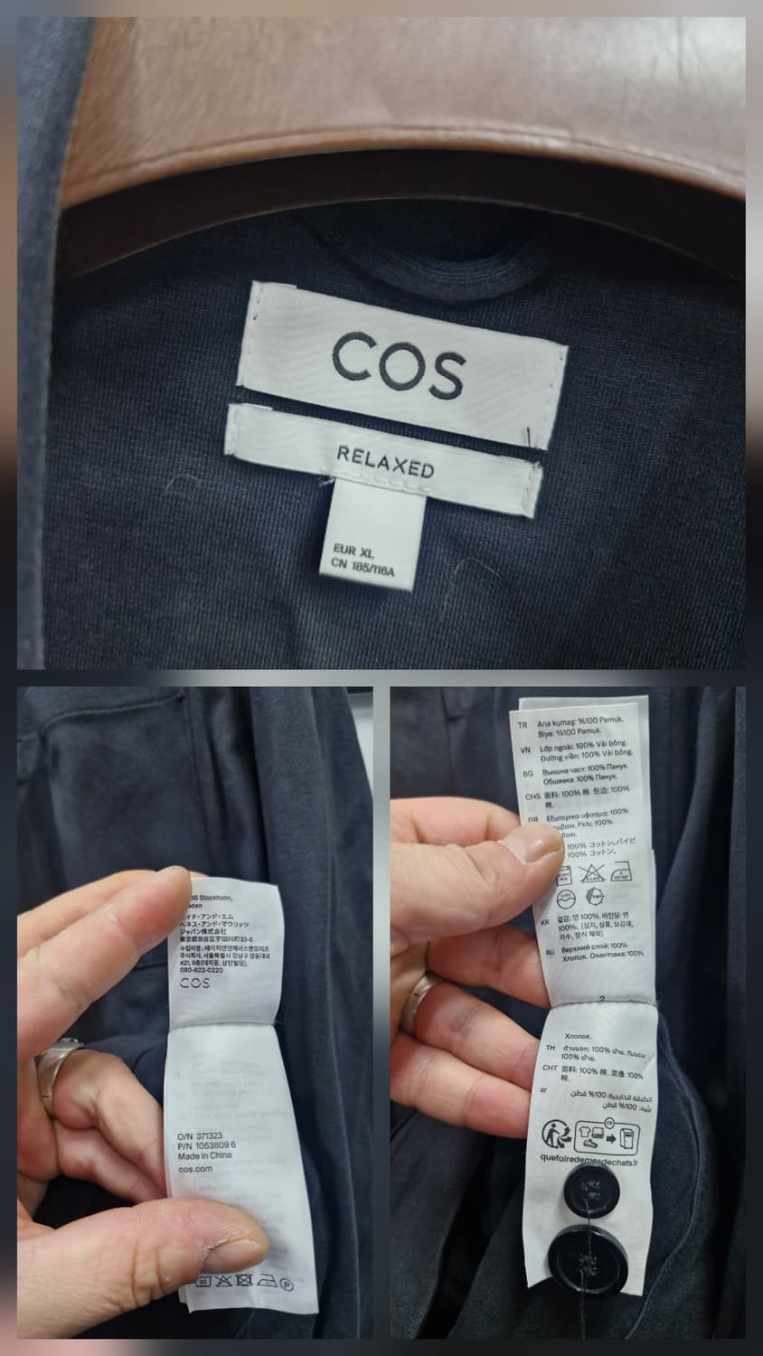 105XL COS 코스 미니멀 워크웨어 자켓 검정. 상품이미지9