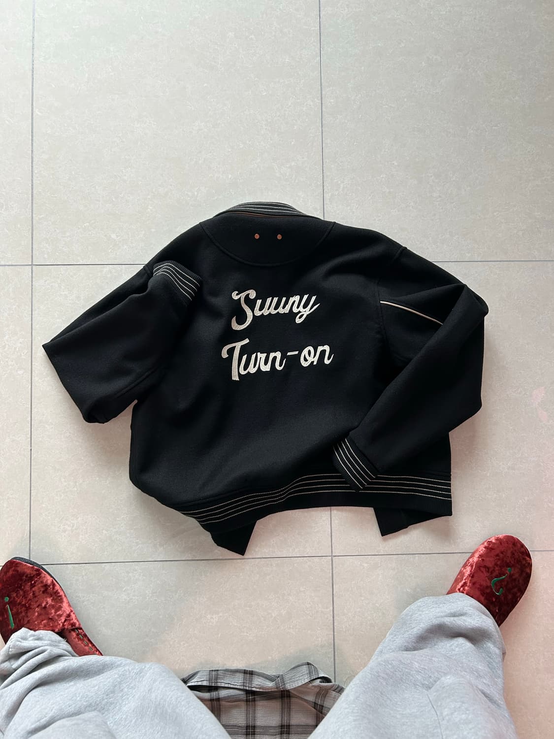 Andersson Bell 바시티 가디건 자켓(black) 상품이미지2