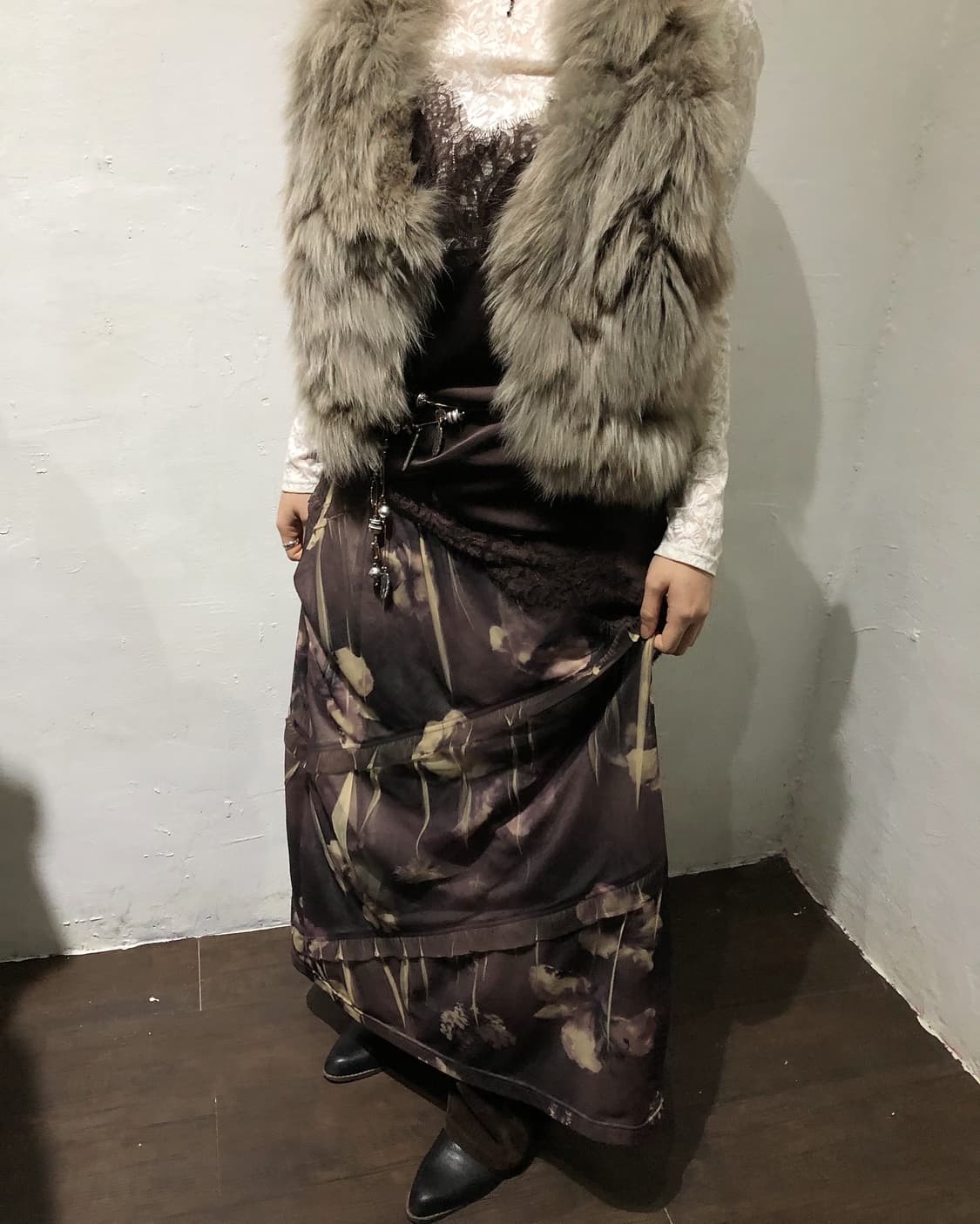 Dusky Blossom Lace Skirt 상품이미지1