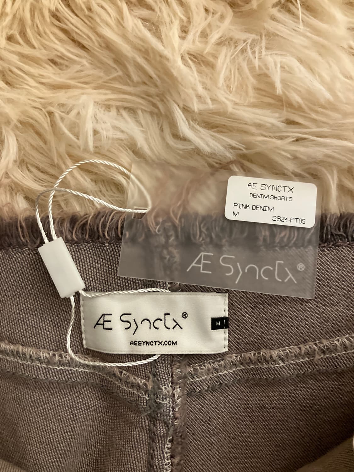 aesynctx 핑크 데님쇼츠 M 상품이미지5