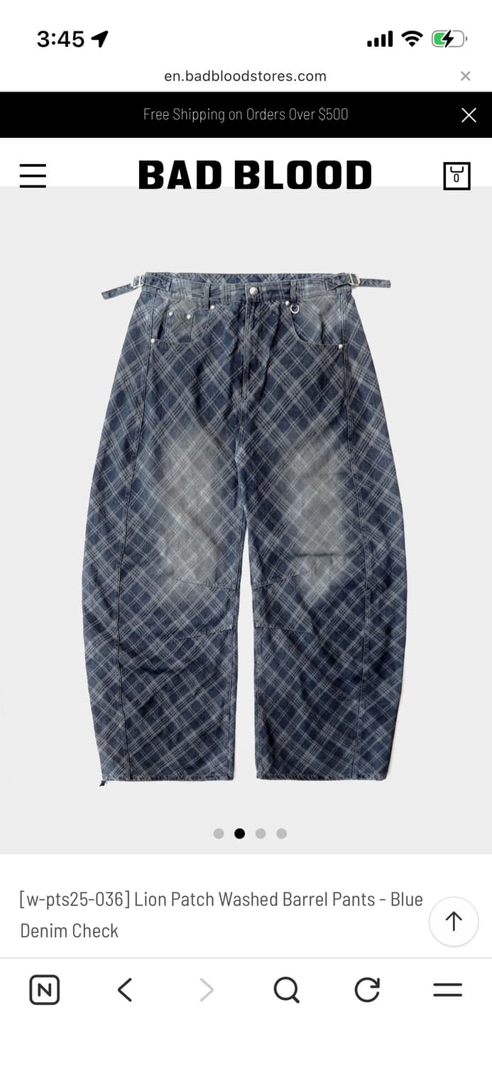 Lion Patch Washed Barrel Pants  상품이미지2