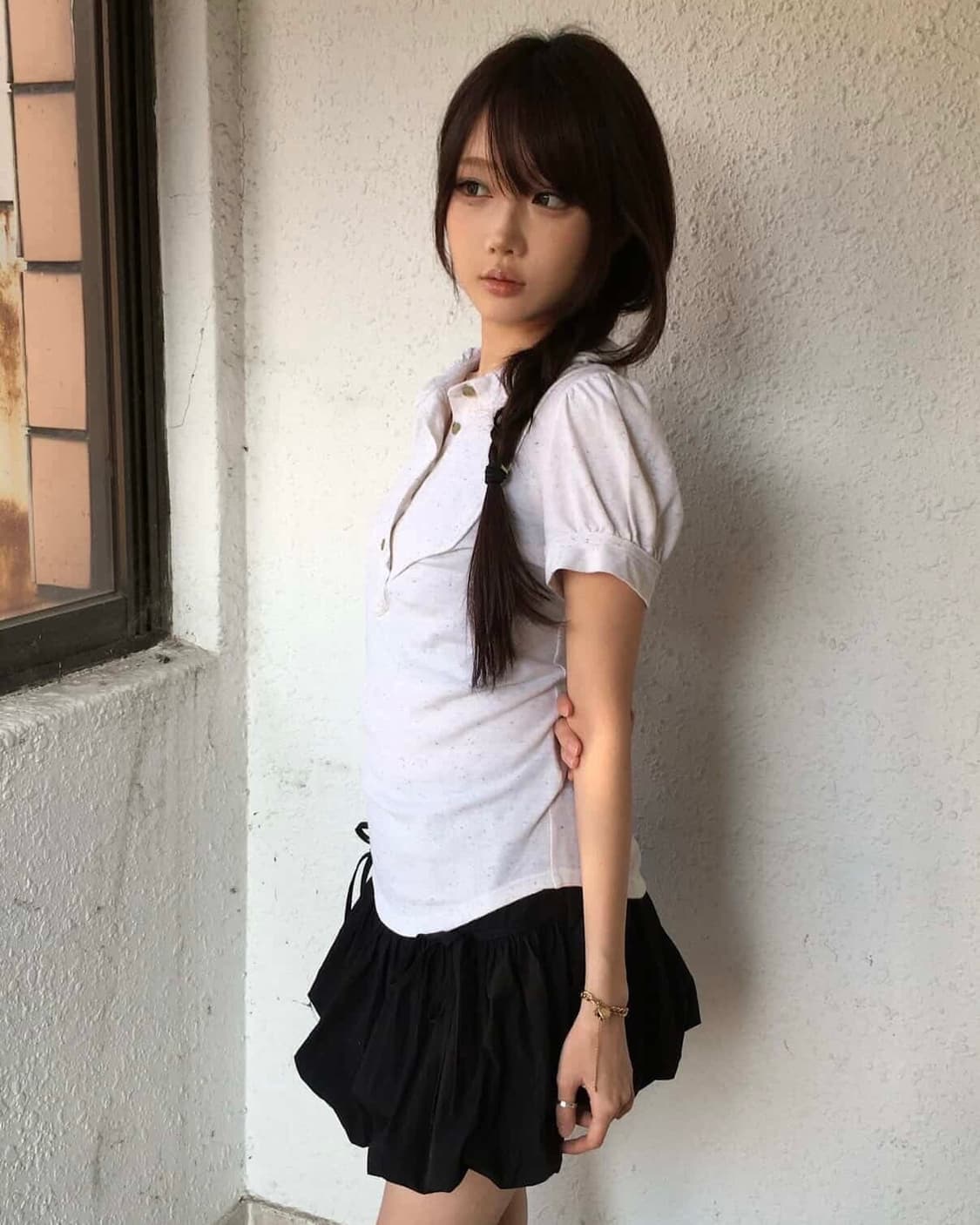 XS Marc Jacobs 마크제이콥스 셔링 반팔 블라우스 상품이미지2