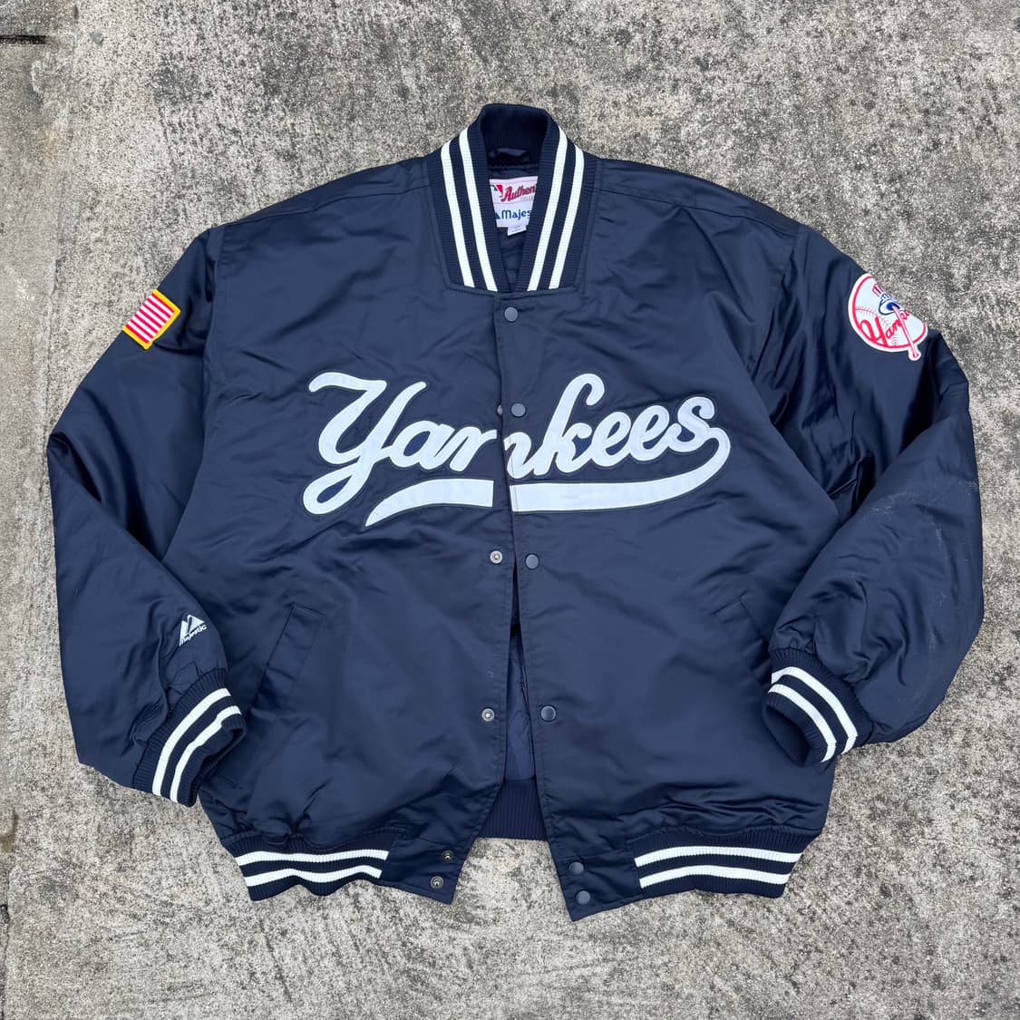 [XL~XXL] 마제스틱 뉴욕양키즈 스타장 바시티자켓 상품이미지1