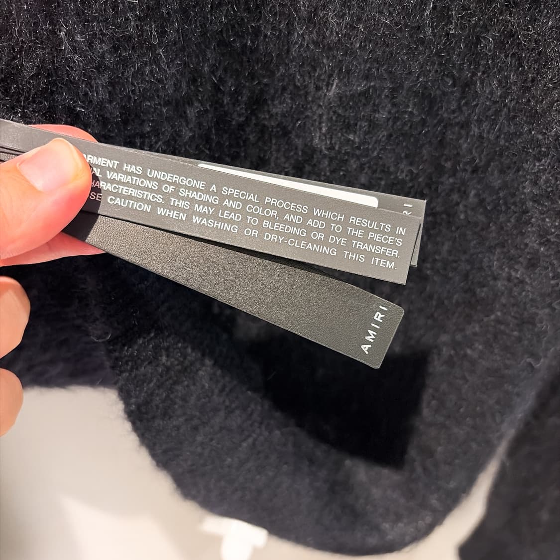 (정품/새상품) AMIRI 아미리 남성 블랙 모헤어 프리모 크루넥 니트  상품이미지4