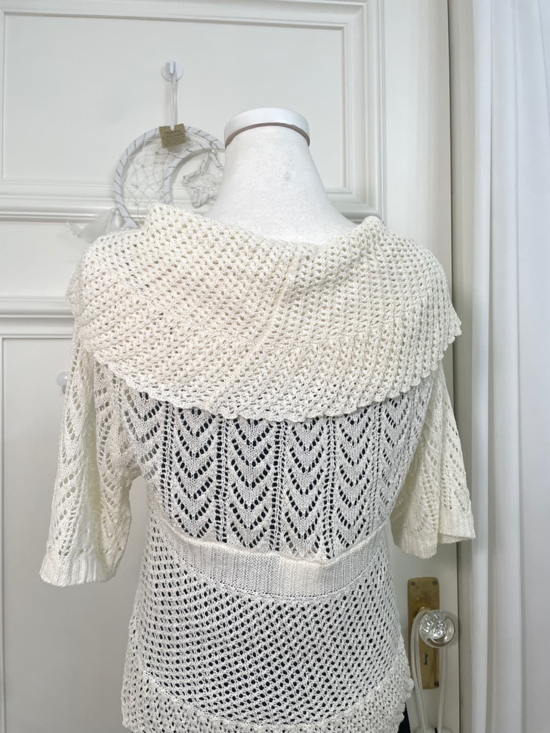 ivory crochet glitter summer cardigan 상품이미지5