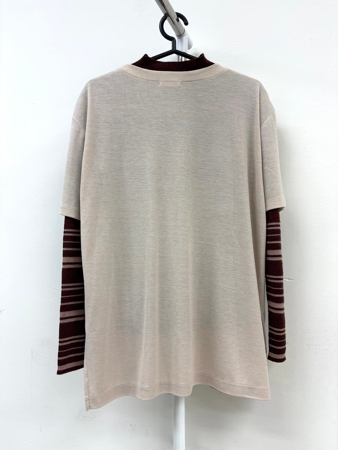 빈티지 브라운 롱슬리브 반팔 모리 코디 세트 상품이미지5