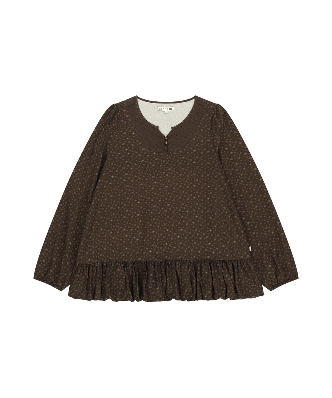 코이세이오 두두퍼프 블라우스 브라운 상품이미지2