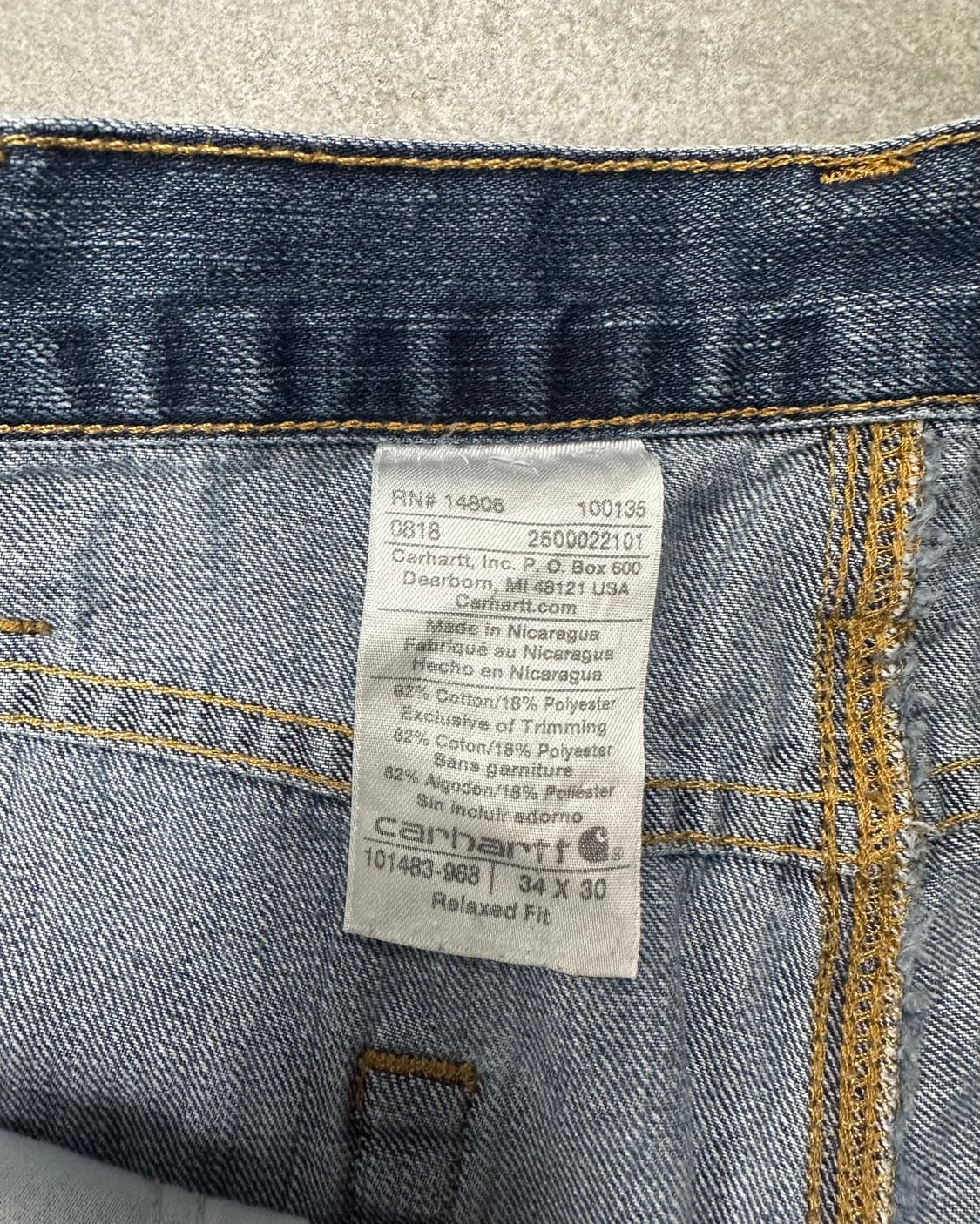 (허단41)칼하트 데님 팬츠-M2042 상품이미지4