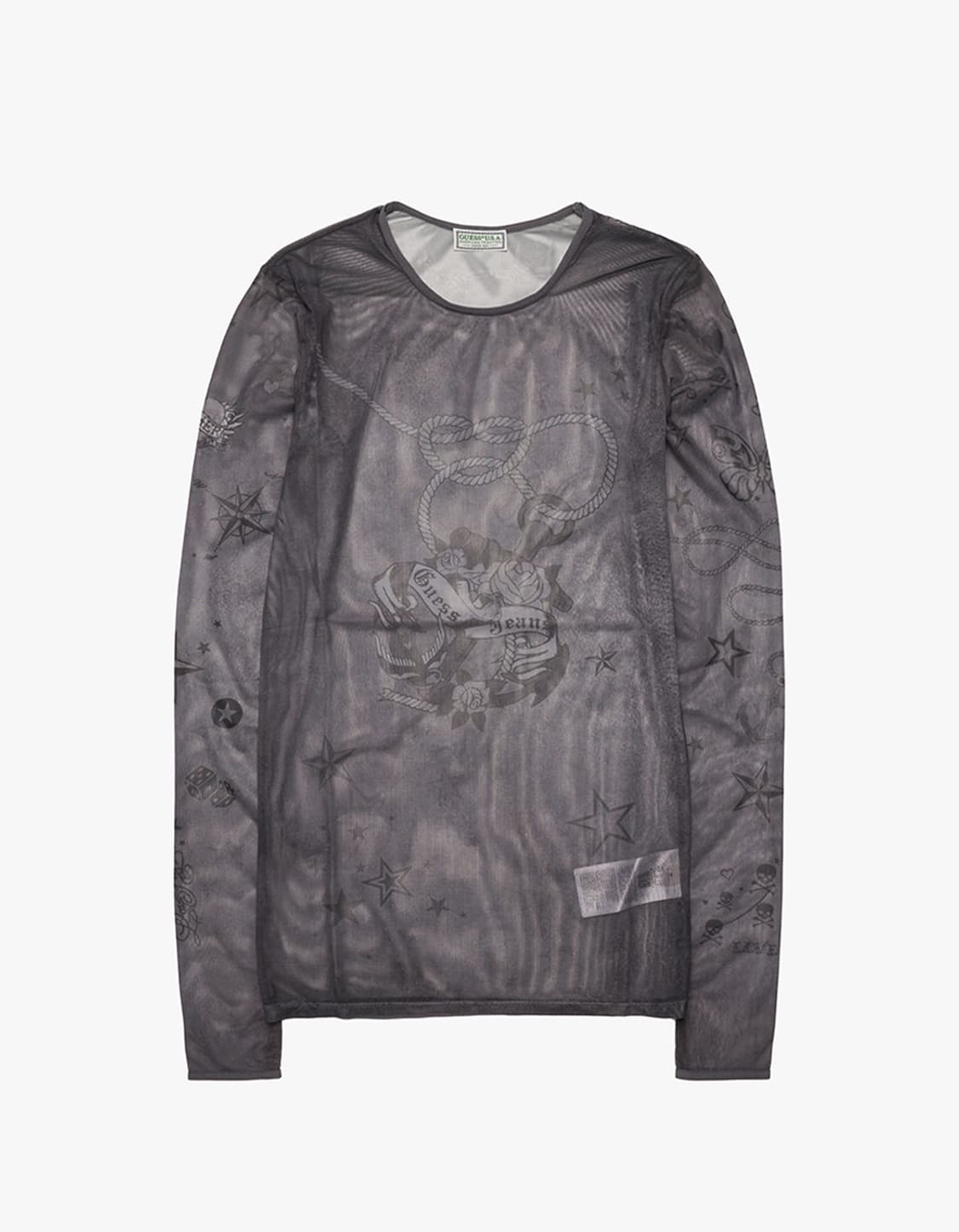 게스 USA 메쉬 LS Stretch Tee  상품이미지1