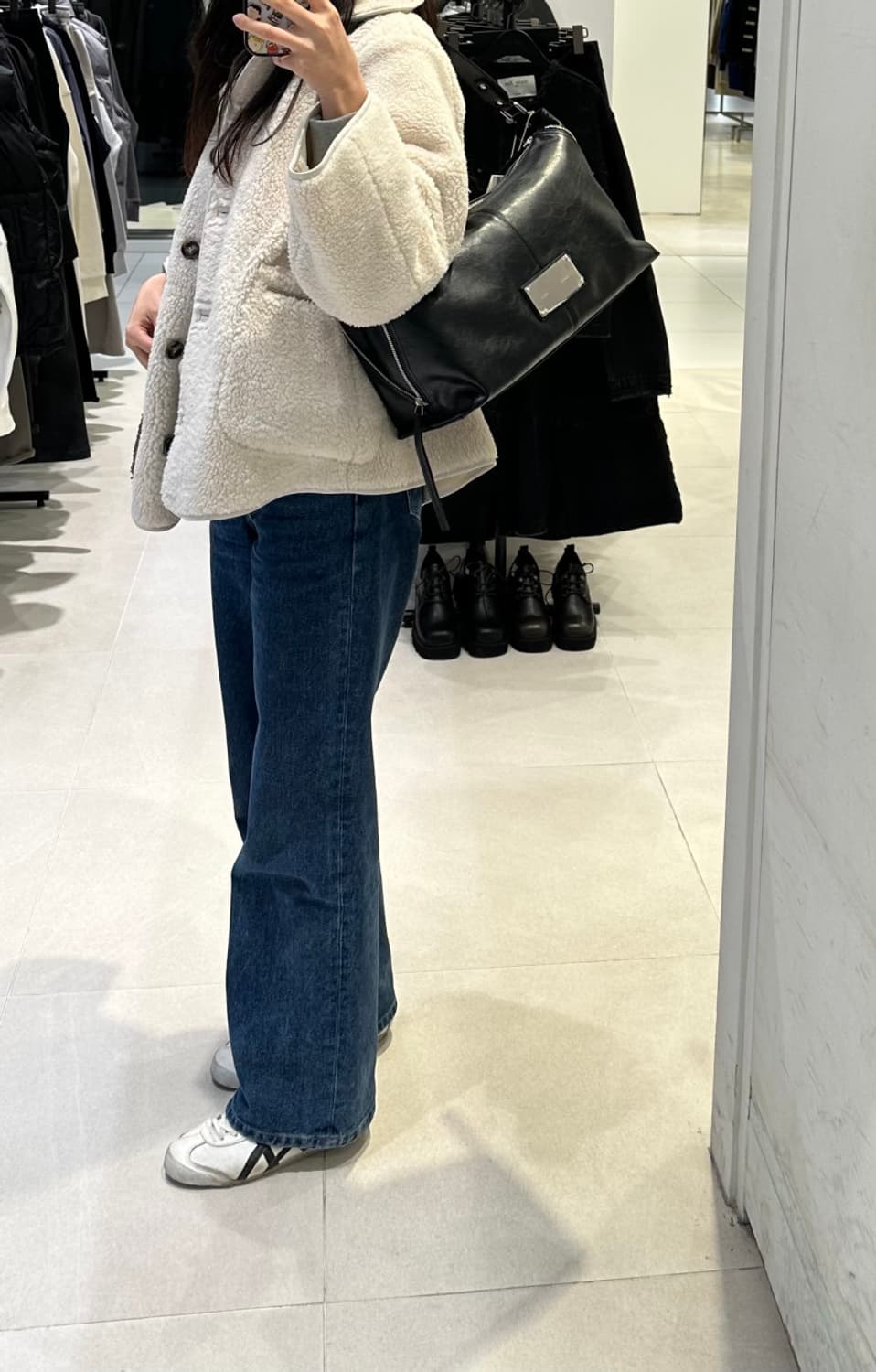 (새상품)마뗑킴 사이드 지퍼 투웨이백 빅사이즈 숄더백 크로스백 상품이미지5