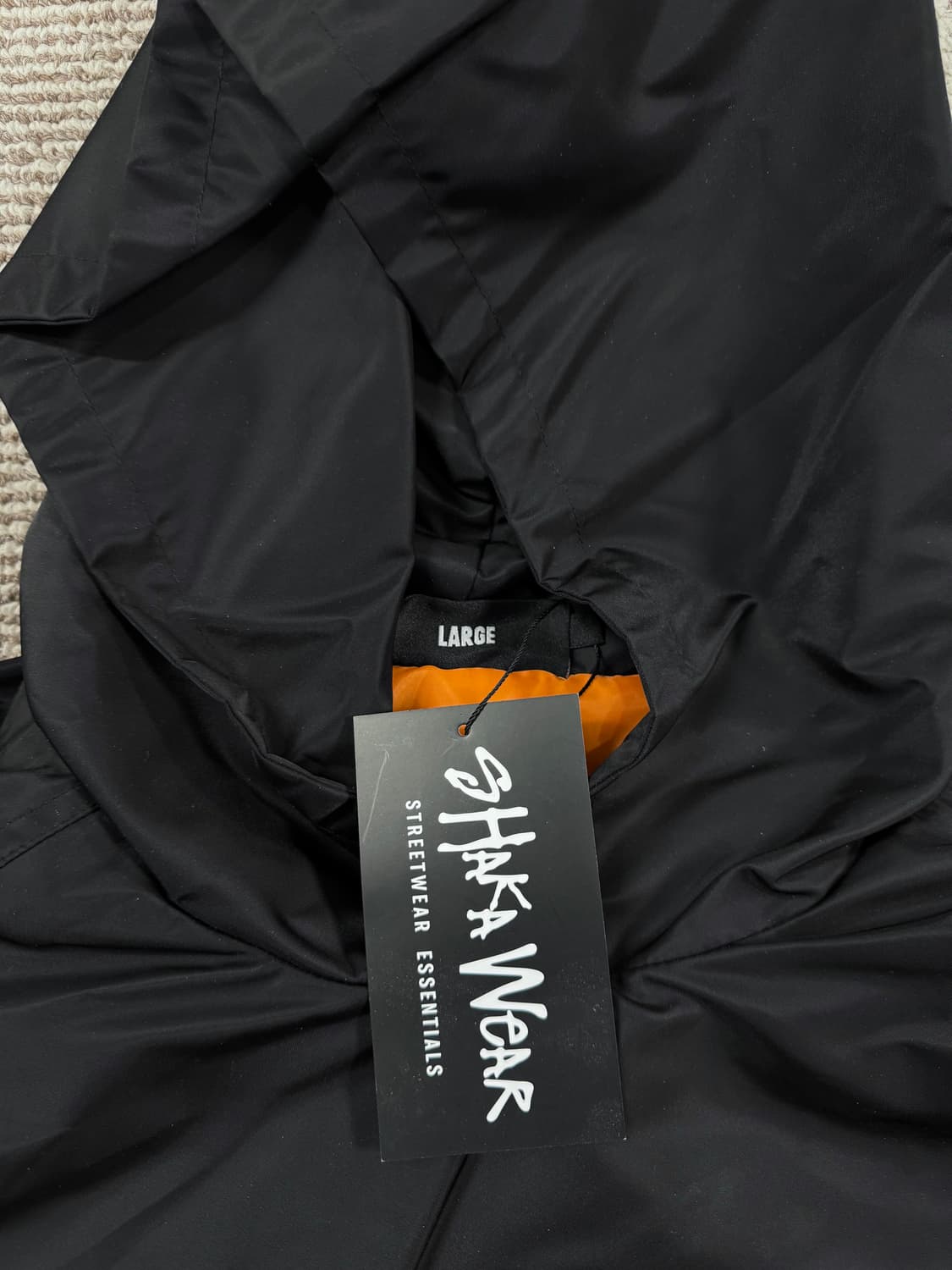 [새제품/L] 샤카웨어 나일론 풀오버 봄버 - 블랙 상품이미지6